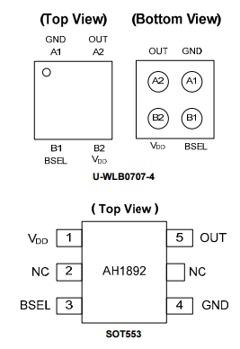 Diodes美臺(tái)AH1892可編程全極霍爾效應(yīng)開關(guān)IC