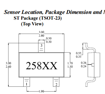 臺灣MST美加MH258-α浮動儀表全極性霍爾元件