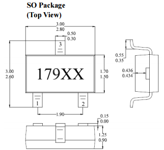 臺灣MST美加MH179固態(tài)開關(guān)雙極鎖存霍爾元件