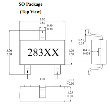 臺灣MST美加MH283單極電流感應霍爾元件