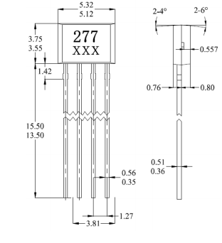 臺灣MST美加MH277鎖存雙線圈無刷直流電動機(jī)霍爾元件