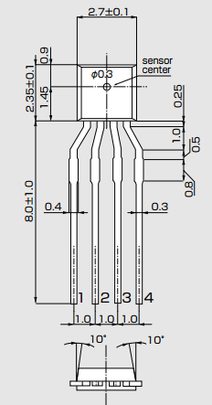 ?AKM旭化成HW-302B,hw302b銻化銦(InSb)高靈敏度霍爾元件