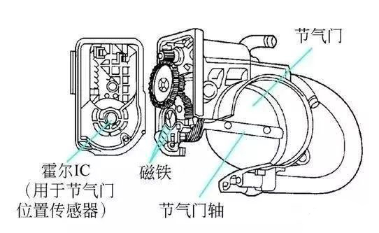電子節(jié)氣門(mén)位置傳感器霍爾元件